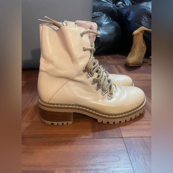 Cream combat boots - Picture 4 of 4